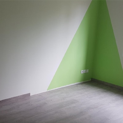 Peinture verte dans une chambre par Mathieu Peinture à Orléans